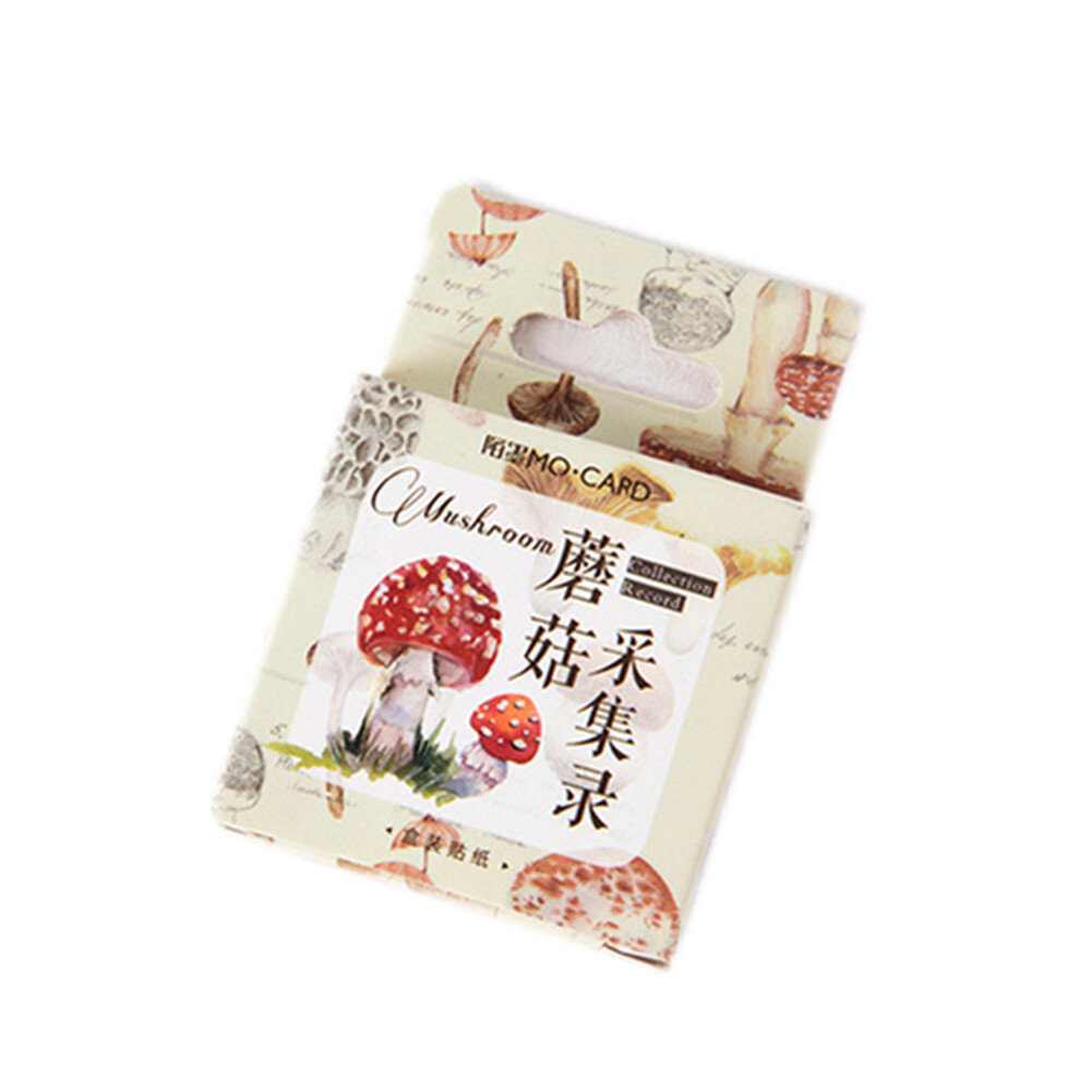 45pcs/pack Kawaii Mushroom Decorative Scrapbooking Craft Sticker Diary Album Sticker Adhesive